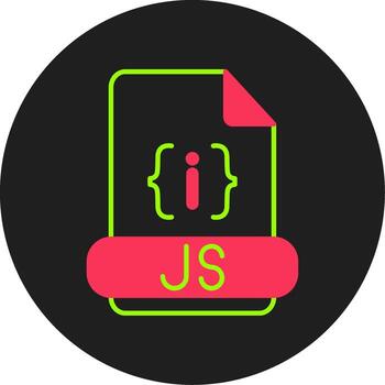 Js Format Glyph Circle Icon vector
