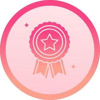 Badge solid circle gradeint Icon vector