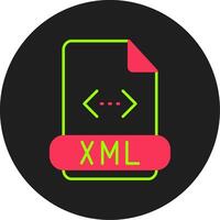 Xml Glyph Circle Icon vector