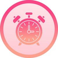 alarma reloj sólido circulo grado icono vector