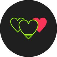 Heart Glyph Circle Icon vector