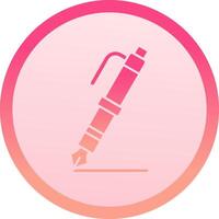 Fountain pen solid circle gradeint Icon vector