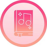 Music solid circle gradeint Icon vector