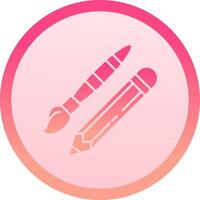 Drawing tools solid circle gradeint Icon vector