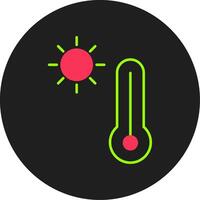 Warm Glyph Circle Icon vector