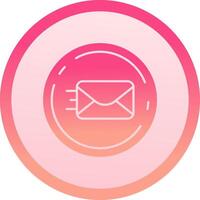 Send solid circle gradeint Icon vector