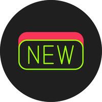 New Card Glyph Circle Icon vector