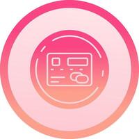 Pay solid circle gradeint Icon vector