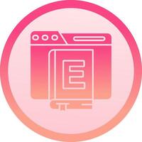 Ebook solid circle gradeint Icon vector