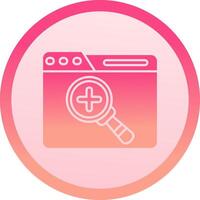 Zoom in solid circle gradeint Icon vector