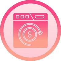 Return of investment solid circle gradeint Icon vector