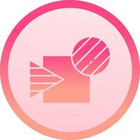 Intersect solid circle gradeint Icon vector