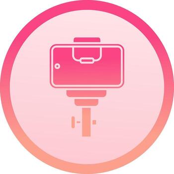 Selfie solid circle gradeint Icon vector