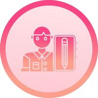 Blogger solid circle gradeint Icon vector