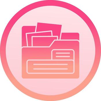 File solid circle gradeint Icon vector