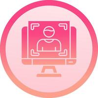 Portrait solid circle gradeint Icon vector