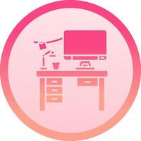 Workspace solid circle gradeint Icon vector