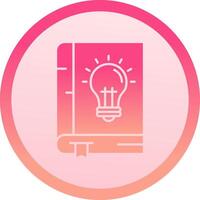 Knowledge solid circle gradeint Icon vector