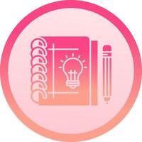 Sketchbook solid circle gradeint Icon vector