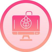 Calibration solid circle gradeint Icon vector