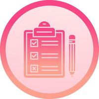 Task solid circle gradeint Icon vector