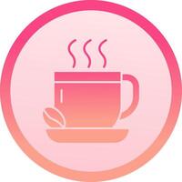 Coffee solid circle gradeint Icon vector