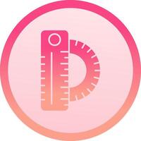 Ruler solid circle gradeint Icon vector
