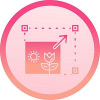 Resizing solid circle gradeint Icon vector