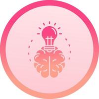 Brainstroming solid circle gradeint Icon vector