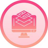 Layer solid circle gradeint Icon vector
