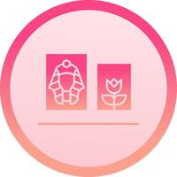 Display solid circle gradeint Icon vector