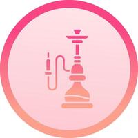 hookah solid circle gradeint Icon vector