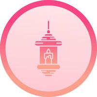 Candles solid circle gradeint Icon vector