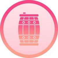 Barrel solid circle gradeint Icon vector