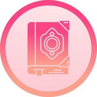 Quran solid circle gradeint Icon vector