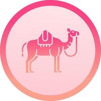 Camel solid circle gradeint Icon vector