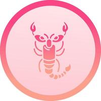 Scorpion solid circle gradeint Icon vector