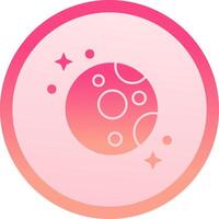 Moon solid circle gradeint Icon vector