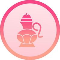 Tea pot solid circle gradeint Icon vector