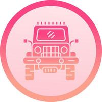 Jeep solid circle gradeint Icon vector