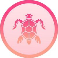 Turtle solid circle gradeint Icon vector