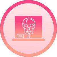 Skull solid circle gradeint Icon vector