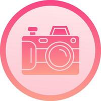 Camera solid circle gradeint Icon vector