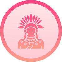 indio sólido circulo grado icono vector