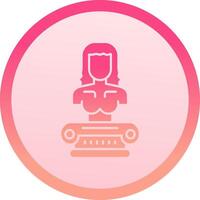 Sculputure solid circle gradeint Icon vector