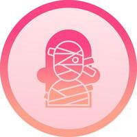 Mummy solid circle gradeint Icon vector
