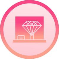 Diamond solid circle gradeint Icon vector