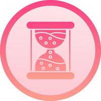 Sand clock solid circle gradeint Icon vector