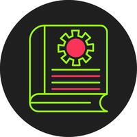 Book Glyph Circle Icon vector