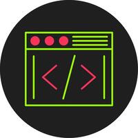 Coding Glyph Circle Icon vector
